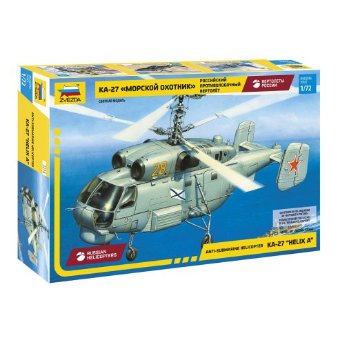 Zvezda Kamov Ka-27 Submarine Hunter Helix A 1:72 makett tengeralattjáró (7214)
