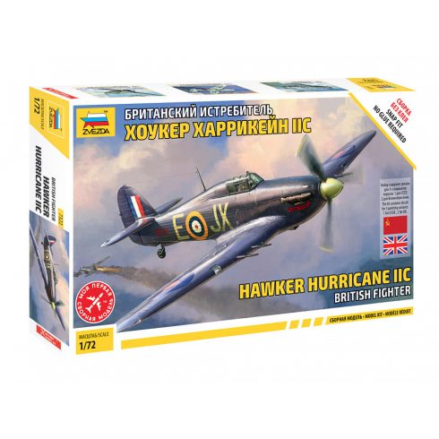 Zvezda Hawker Hurricane Mk II C 1:72 makett repülő (7322)