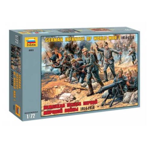 Zvezda German Infantry WW I (1914-1918) 1:72 makett figura (8083)
