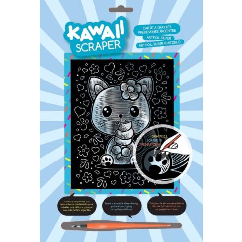 Mammut Cica, Kawaii Ezüst képkarcoló (8251616)