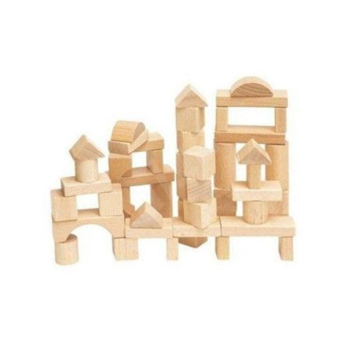 Woody - Fa építőkocka, 50 db (90650)